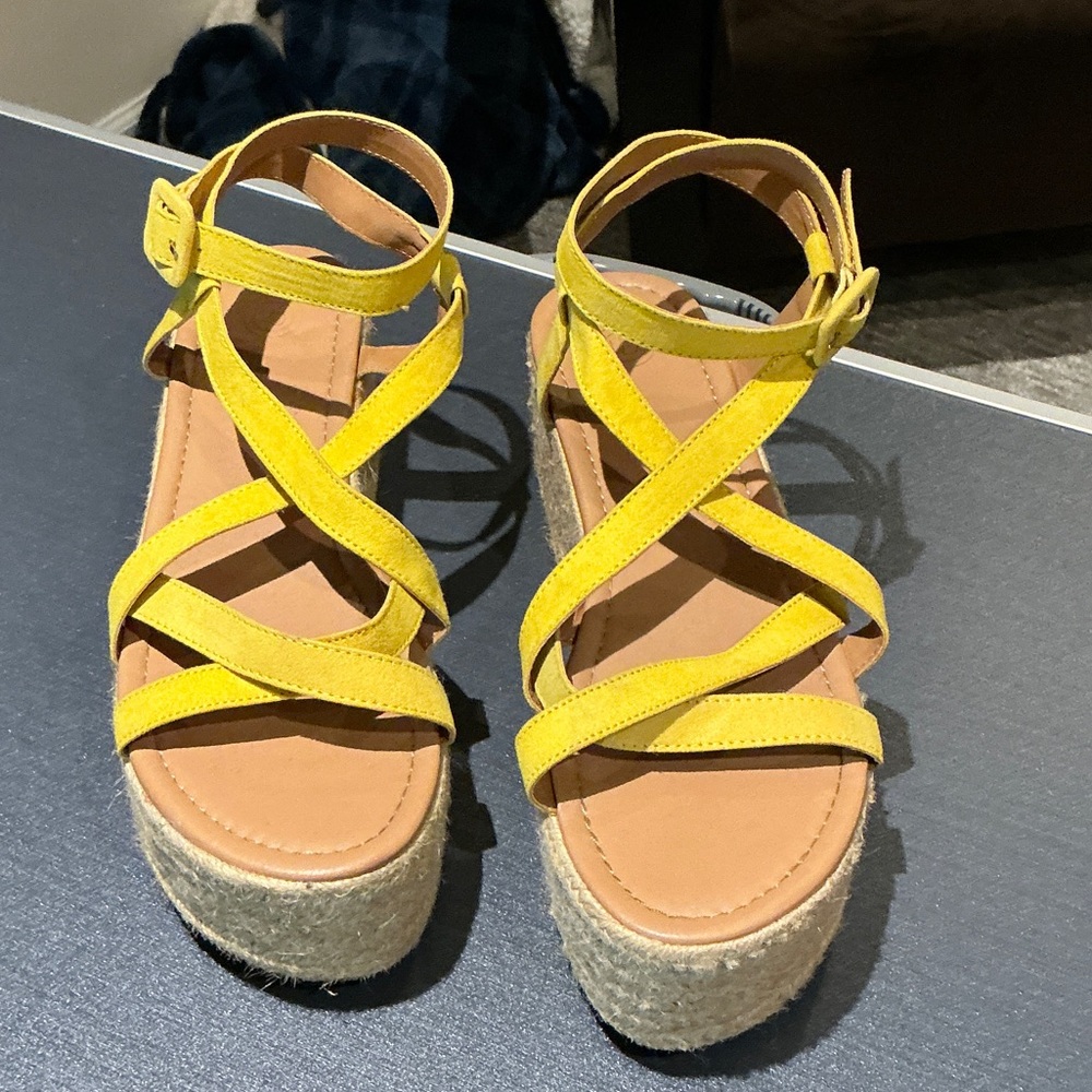 Urban Outfitters Yellow Espadrille Sandals